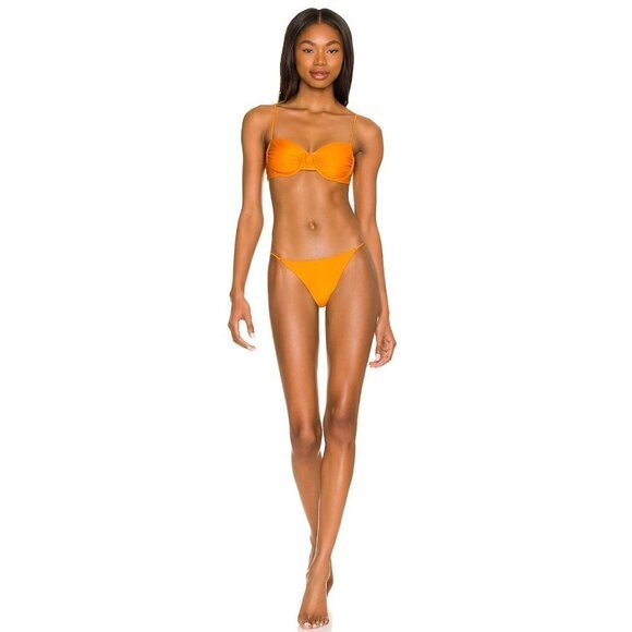 JADE SWIM Bare Minimum Bikini Bottom Sunset Sheen Womens Size Large - Picture 10 of 10